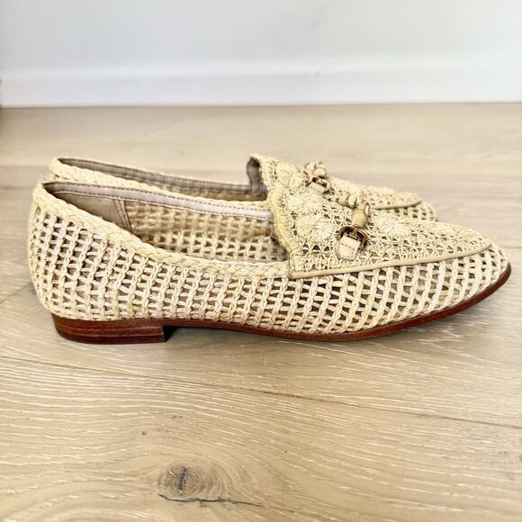 Sam Edelman Women's Lowell Loafer Woven Raffia Slip On Shoe Size 7.5 - Picture 4 of 9